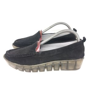 BAMBOO Black and Red Loafers